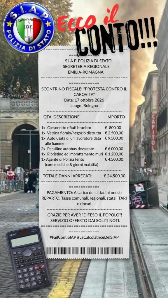 Nasce la “Calcolatrice del Carovita”: il SIAP vi fa i conti in tasca (dopo le manifestazioni).